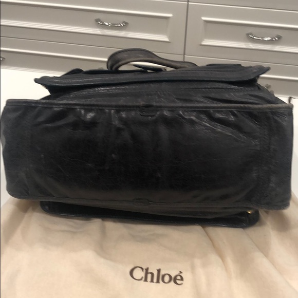 Chloe Vintage Leather Bay Bag -Blue - Picture 4 of 12